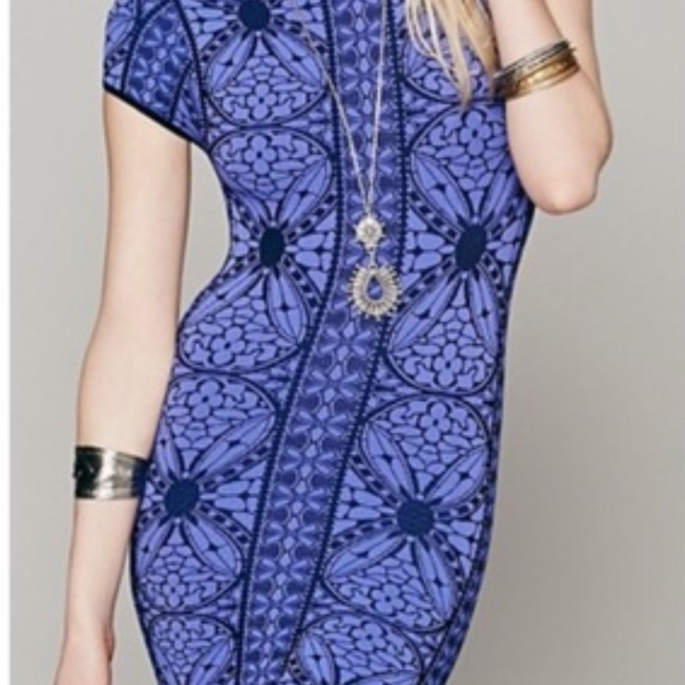 Free People Bodycon Floral Mini Dress